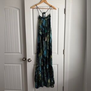 Cupio Green and Blue Patterned Dress